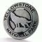 Old School Yellowstone Park Tokens Silver Wolf Cuff Link.JPG